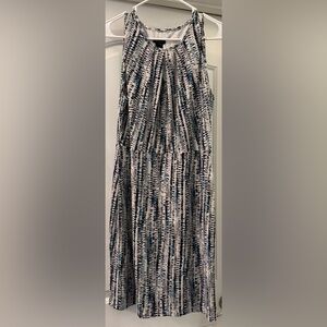 Ann Taylor Watercolor Sleeveless Textured Midi Dress